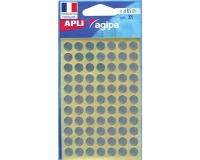 Adhesive stickers Ø 8 mm Apli silver - Pack of 308