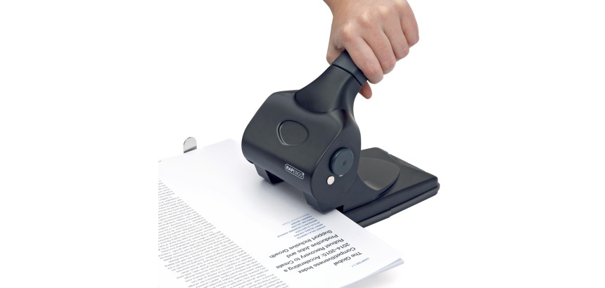 Rapesco 2-hole metal punch ALU 65 black