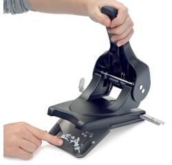 Rapesco metalen 2-gaats perforator ALU 65 zwart