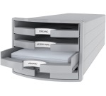 Han blac à tiroirs Impuls, tiroirs ouverts, gris clair