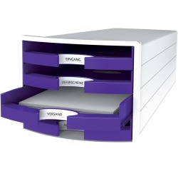 Module de rangement IMPULS 2.0, 4 tiroirs ouverts, blanc