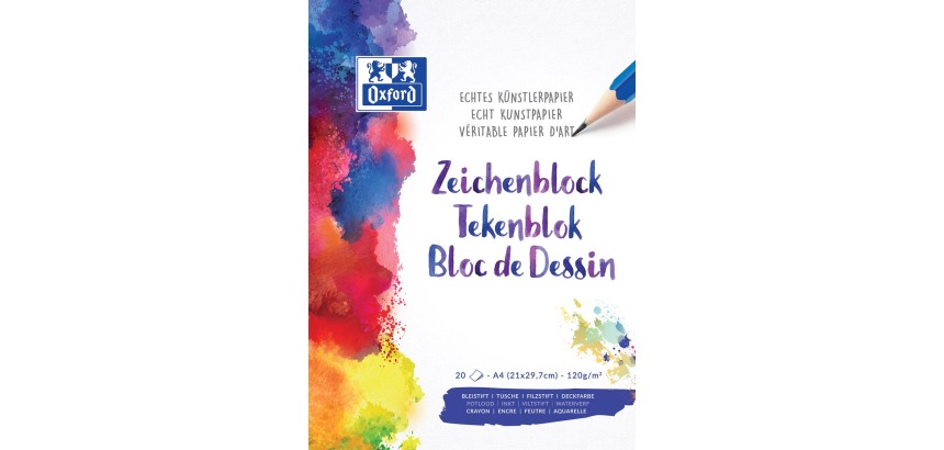 Oxford tekenblok 120 g, A4, 20 vel
