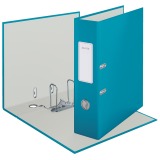 Leitz Cosy lever arch file with smooth and silky surface, 8 cm spine, blue