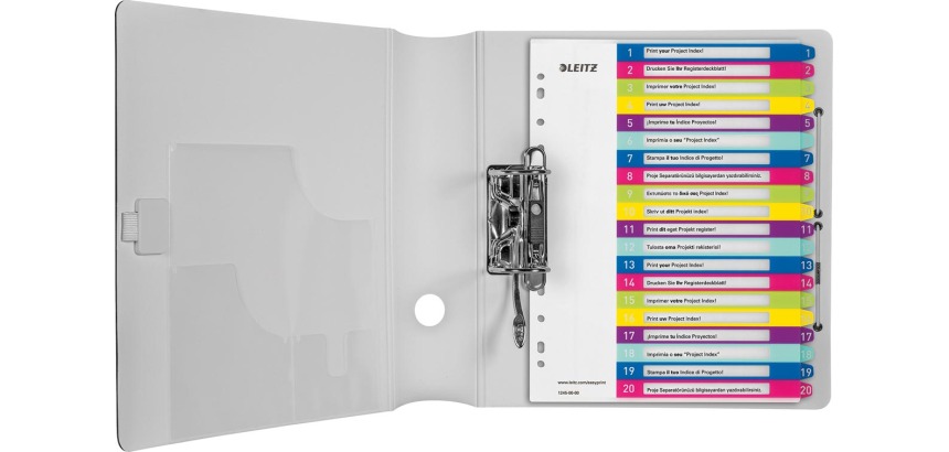 Leitz WOW printable dividers, 20 tabs
