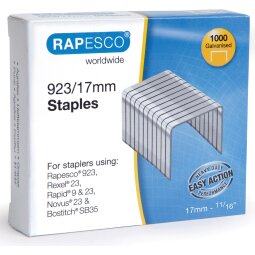 De_grapas rapesco galvanizada 923/17 caja de 1000 unidades