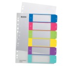 Dividers A4+ polypropylene Esselte WOW 6 multicolored tabs - 1 set