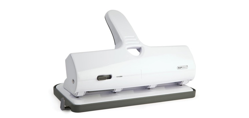 Rapesco perforateur ALU 40 Grand Capacité 4 trous, blanc