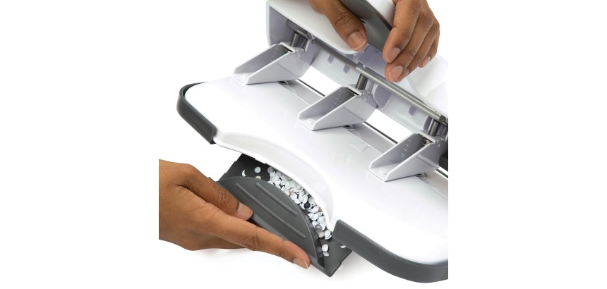 Rapesco ALU 40 Large Capacity 4-Hole Punch, white