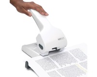 Rapesco perforateur 2 trous Zero-65 grande capacité, blanc