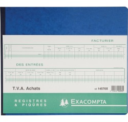 Exacompta formulaires achat avec TVA, ft 27 x 32 cm, français