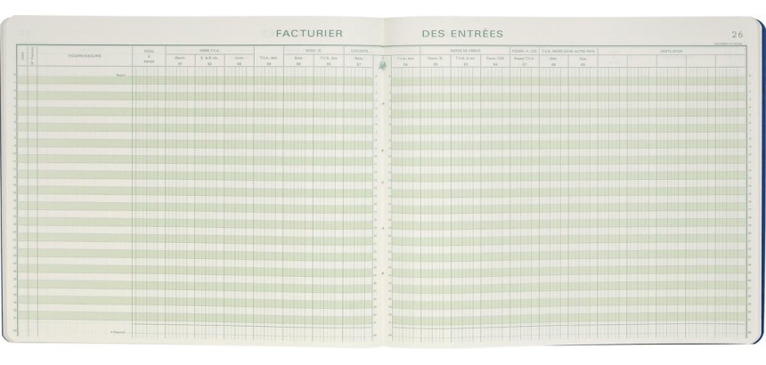 Exacompta purchase forms with VAT, size 27 x 32 cm, French