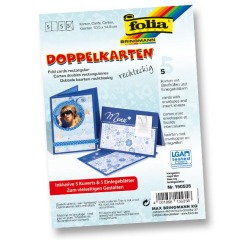 Folia Greeting Cards ft 10.5 x 15 cm, blue