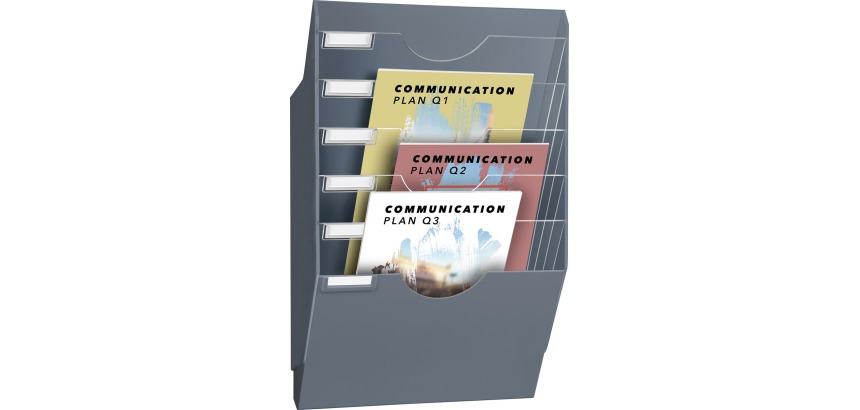 RecCeption by CEP wandfolderhouder met 6 compartimenten A4