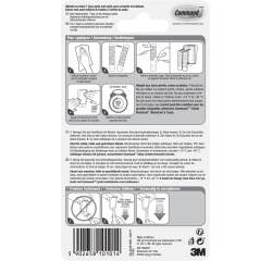 Command accroche tableaux, jumbo taille, blanc, blister de 1 crochet et 4 languettes