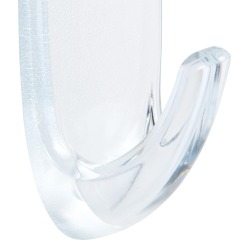 Command crochet pour l'extérieur, medium, capacité 900 g, transparent, blister de 2 pièces