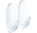 Command crochet pour l'extérieur, medium, capacité 900 g, transparent, blister de 2 pièces