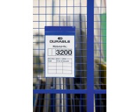 De_funda durable magnetica 210x297 mm plastico azul ventana transparente pack de 10 unidades