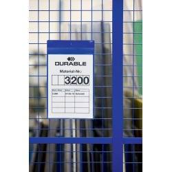 En_funda durable magnetica 210x297 mm plastico azul ventana transparente pack de 10 unidades