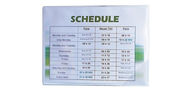 Tarifold View poche Sticky Fold