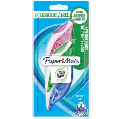 Paper Mate correctieroller Liquid Dryline Grip, blister 2 + 1 gratis