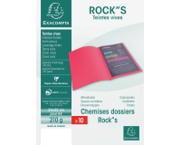 Pack of 10 square cut folders ROCK'S 210 - 24x32cm - Grey