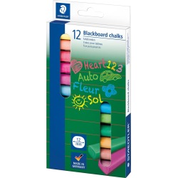 Staedtler craie, boîte de 12 pièces en couleurs assorties