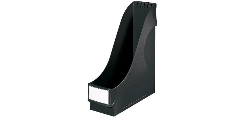 Magazinhalter, extra breit, A4, Polystyrol, schwarz