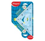 Maped unbreakable set square 21 cm, 45°, assorted colors: blue and green