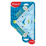 Maped winkelhaak onbreekbaar 21 cm, 45°, geassorteerde kleuren: blauw en groen