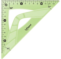 Maped unbreakable set square 21 cm, 45°, assorted colors: blue and green