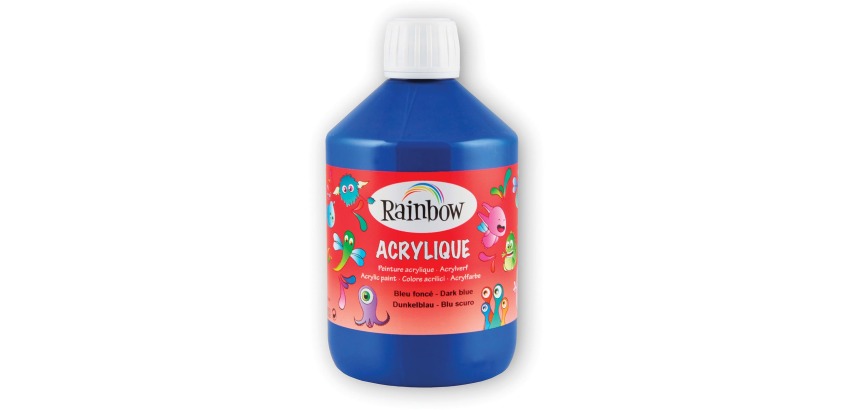 Rainbow acrylic paint, 500 ml bottle, dark blue