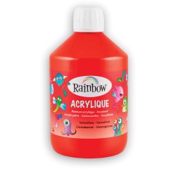 Rainbow acrylic paint, 500 ml bottle, vermilion