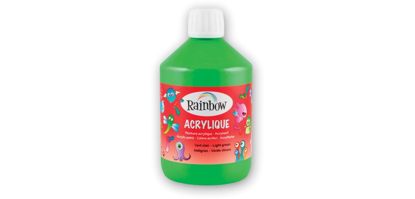 Rainbow acrylic paint, 500 ml bottle, light green