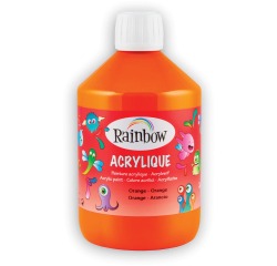 Rainbow acrylic paint, 500 ml bottle, orange