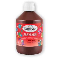 Rainbow acrylic paint, 500 ml bottle, brown