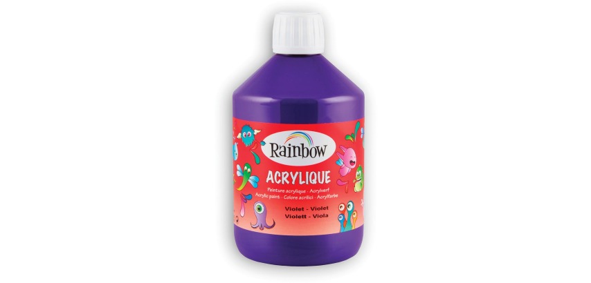 Rainbow acrylic paint, 500 ml bottle, purple