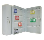 Wedo key cabinet for 70 keys, size 28 x 6 x 37 cm, gray