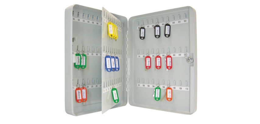 Wedo sleutelkast voor 110 sleutels, ft 28 x 8 x 37 cm, grijs