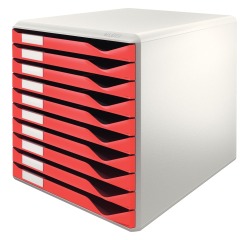 Light gray/red Leitz drawer box