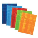 Clairefontaine notebook, size 24 x 32 cm, 120 pages, 5 mm squared, stapled binding, assorted colors