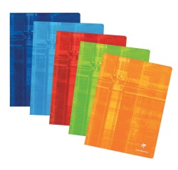 Clairefontaine schrift ft 24 x 32 cm, 120 bladzijden, geruit 5 mm, geniet, geassorteerde kleuren