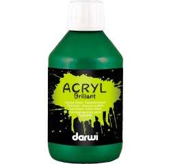Darwi peinture acrylique brillante, flacon de 250 ml, vert foncé