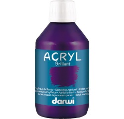 Darwi glossy acrylic paint, 250 ml bottle, purple
