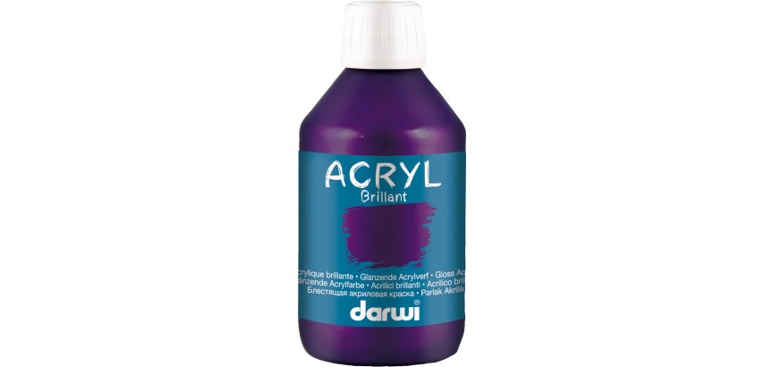 Darwi glänzende Acrylfarbe, Flasche 250 ml, Purpur
