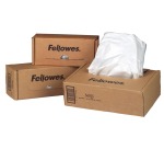 Zakken voor papiervernietigers, Fellowes, 94 liter, pak met 50 zakken