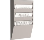 Paperflow trieur mural, 6 compartiments, horizontal, gris
