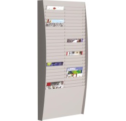 Paperflow sorteerrek, 2 x 25 vakken, grijs