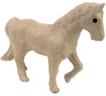 Décopatch cheval, papier-mâché, petit