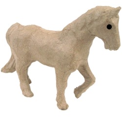 Décopatch cheval, papier-mâché, petit