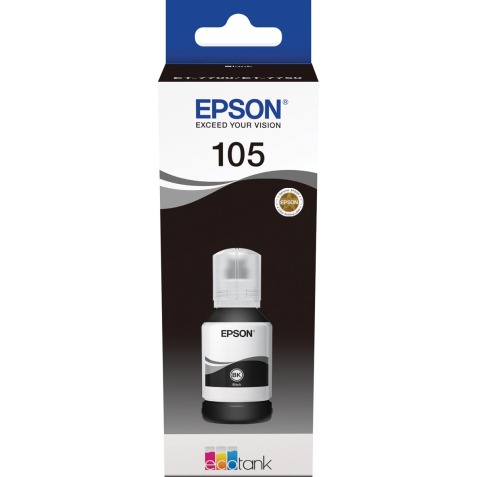 Epson inktfles 105, 140 ml, OEM C13T00Q140, zwart